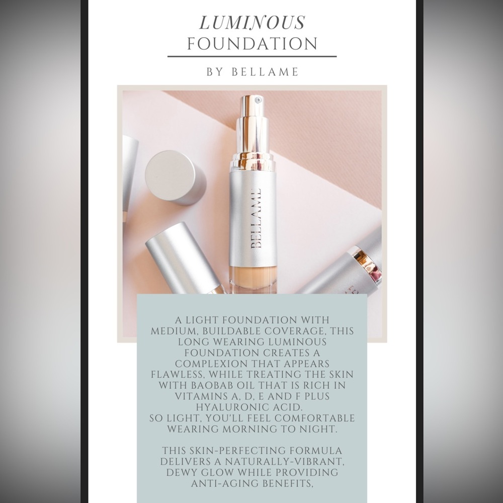 BELLAME LUMINOUS FOUNDATION SHADE 10 - NWT